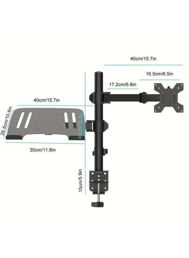 Heavy Duty Dual Monitor And Laptop Mount With Vented Tray As Shown In Picture - Image 2